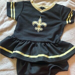 Black and Gold Baby Outfit with Fleur-de-lis